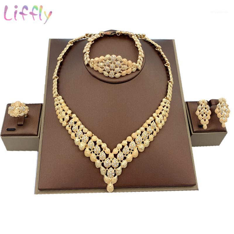 Liffly Jewelry Sets Nigerian Beads Bridal Wedding African Costume Dubai Gold Neckace for Women Jewelry Set1, As pic
Liffly Jewelry Sets Nigerian Beads Bridal Wedding African Costume Dubai Gold Neckace for Women Jewelry Set1, As pic