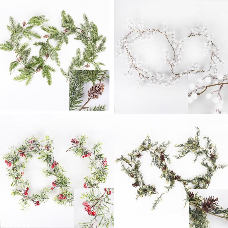 Christmas decorations for home snow red berry Pinecones Pine branches wreath garland Christmas artificial plant new year navidad
Christmas decorations for home snow red berry Pinecones Pine branches wreath garland Christmas artificial plant new year navidad