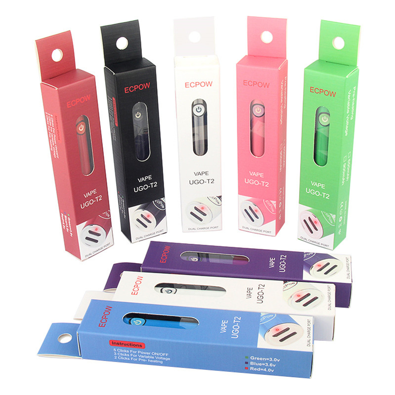 UGO T2 510 Thread Vape Pen Battery E Cigarettes Vapes Batteries 900mah Adjustable Voltage Rechargeable Vaporizer Pens Starter Kits Dual Charging Port
UGO T2 510 Thread Vape Pen Battery E Cigarettes Vapes Batteries 900mah Adjustable Voltage Rechargeable Vaporizer Pens Starter Kits Dual Charging Port