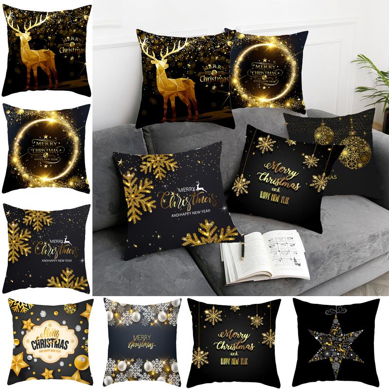New Christmas Gold Black Pillowcase Snowflake Elk Cushion Cover For Home Christmas Ornaments Gift New Year Decoration, S04
New Christmas Gold Black Pillowcase Snowflake Elk Cushion Cover For Home Christmas Ornaments Gift New Year Decoration, S04