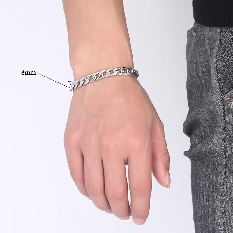 Jingyang Groothandel Rvs Ketting Op Hand Voor Heren 2019 Cubaanse Link Armbanden Mannen Accessoires Vrouwen Armband Free shipping