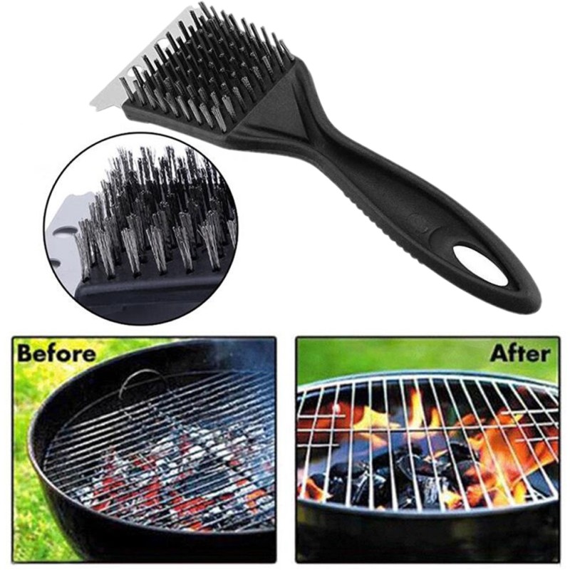 BBQ Cooking Tools Wire Bristles Cleaning Brushes Barbecue Grill Brush BBQ Cleaning Tools Outdoor Accessories Durable DDD3701