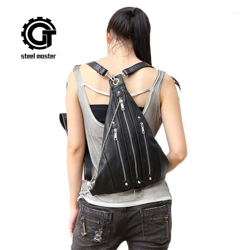gothic steampunk visual rock triangle backpack vintage fashion man women unisex black metal zipper head fun 4 ways carry bag1
gothic steampunk visual rock triangle backpack vintage fashion man women unisex black metal zipper head fun 4 ways carry bag1