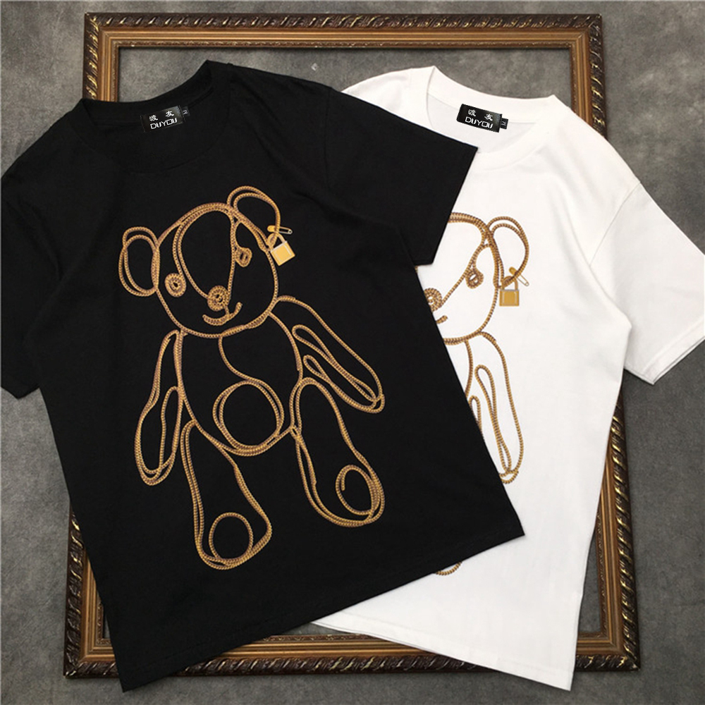 Men's Short-sleeved T-shirt Paintbrush Bear Pattern Women Shirts|streetwear 2191001603 Csjf, White
Men's Short-sleeved T-shirt Paintbrush Bear Pattern Women Shirts|streetwear 2191001603 Csjf, White