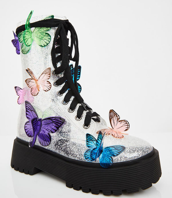 Fairy Style Multi-3d Martin Butterfly Woman Thicken Single Bling Pvc Fashion Ankle Side Zip Short Boots Dp92, As pic
Fairy Style Multi-3d Martin Butterfly Woman Thicken Single Bling Pvc Fashion Ankle Side Zip Short Boots Dp92, As pic