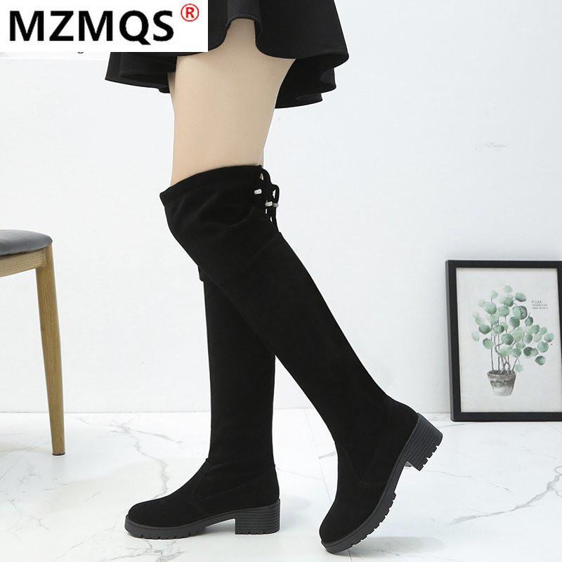 2020 Winter Women's Boots Fashion Lace-up Low-heel Over-the-knee Boots Round Toe Square-Heel Warm Suede Women Botas Mujer1, Black
2020 Winter Women's Boots Fashion Lace-up Low-heel Over-the-knee Boots Round Toe Square-Heel Warm Suede Women Botas Mujer1, Black