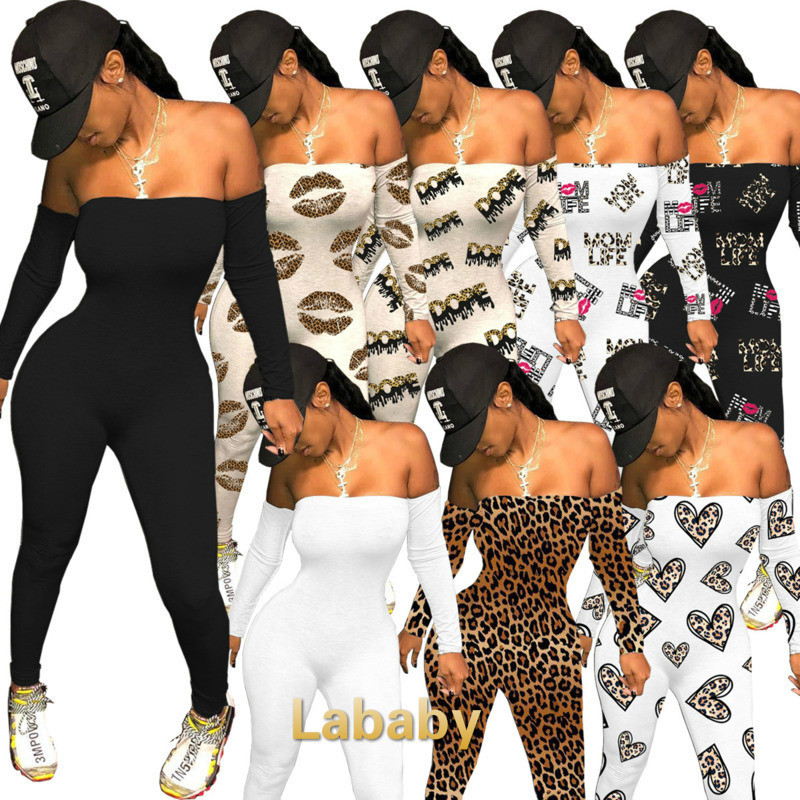 Women Jumpsuits Designer 2021 Slim Sexy Love Pattern Letters Leopard Printed Valentine Day One Word Collar Ladies New Fashion Rompers, White
Women Jumpsuits Designer 2021 Slim Sexy Love Pattern Letters Leopard Printed Valentine Day One Word Collar Ladies New Fashion Rompers, White