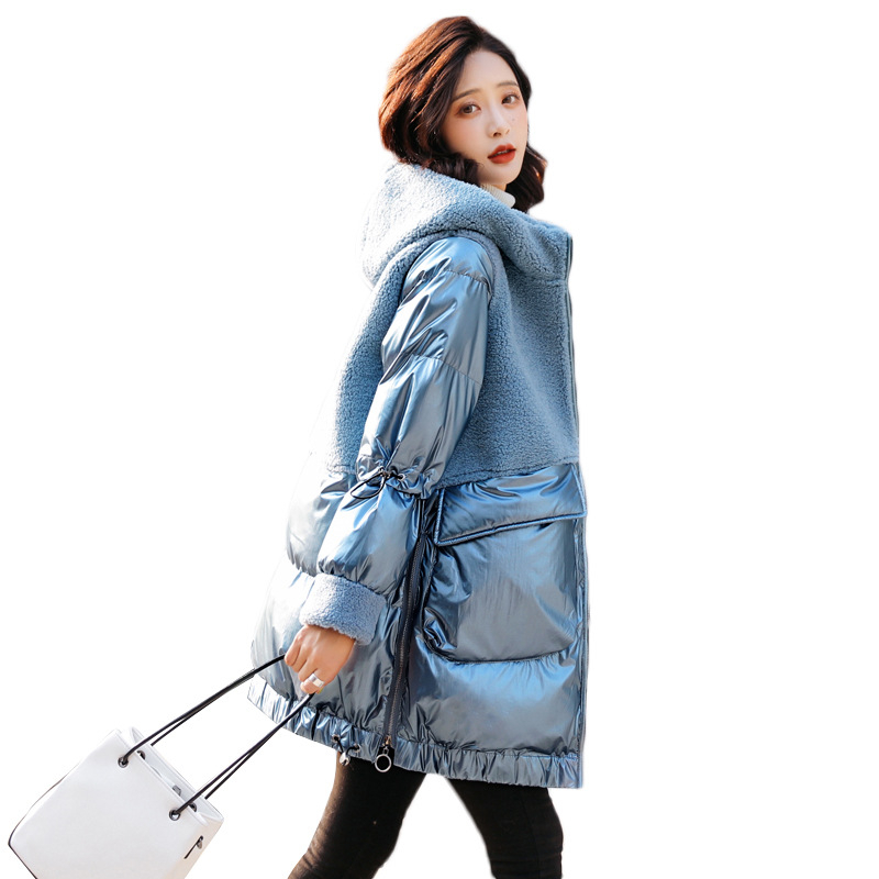 New Winter Coat Women Oversize Fashion Winter Down Jacket Plus Size Woman Coats Windproof Wool Hooded Thicken Warm Jackets 201217