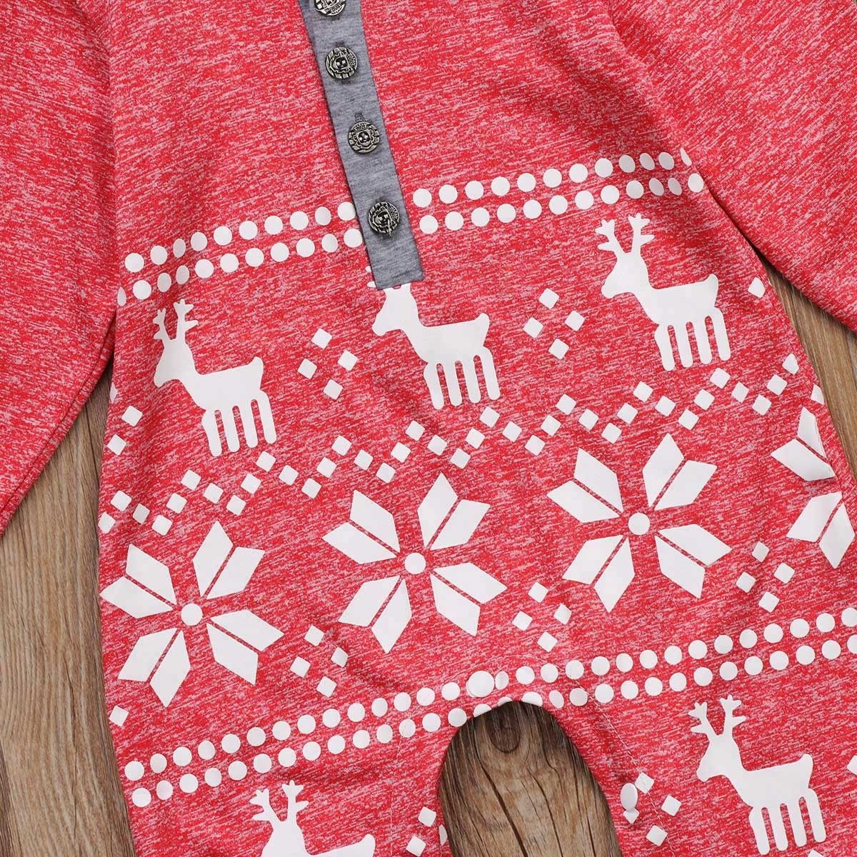 OKLADY 2019 New Arrival XMAS Baby Kids Boy Girl Infant Romper Jumpsuit Playsuit Outfit Christmas Toddler Rompers Y1221