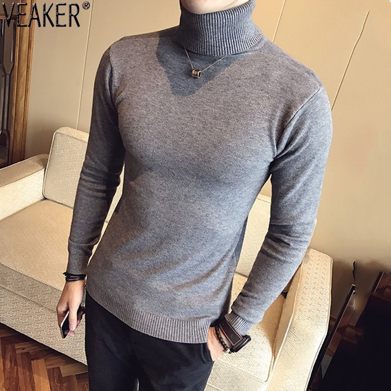 2020 Autumn New Men's Turtleneck Sweaters Male Black Gray Sexy Slim Fit Knitted Pullovers Solid Color Casual Sweaters Knitwear, Dark grey
2020 Autumn New Men's Turtleneck Sweaters Male Black Gray Sexy Slim Fit Knitted Pullovers Solid Color Casual Sweaters Knitwear, Dark grey