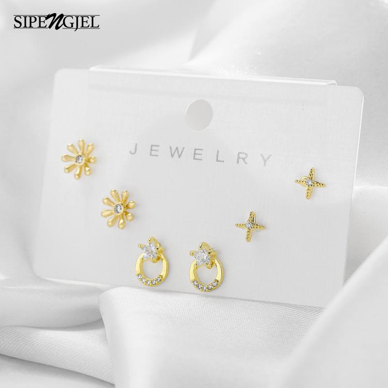 Stud Fashion Cubic Zironcoa Cute Flower Sets Earrings And Star Set For Women Korean Jewelry 2021
Stud Fashion Cubic Zironcoa Cute Flower Sets Earrings And Star Set For Women Korean Jewelry 2021