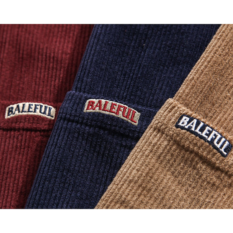Mens Hip Hop Streetwear Jacket Vintage Retro Corduroy Jacket Coat Autumn Button Loose Bomber Jacket Pockets Cotton Red Blue 201218