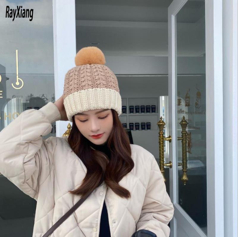 Womens Winter Beanie Hat, Warm Knitted Soft Ski Cuff Cap with Pom Pom Two Color, White
Womens Winter Beanie Hat, Warm Knitted Soft Ski Cuff Cap with Pom Pom Two Color, White