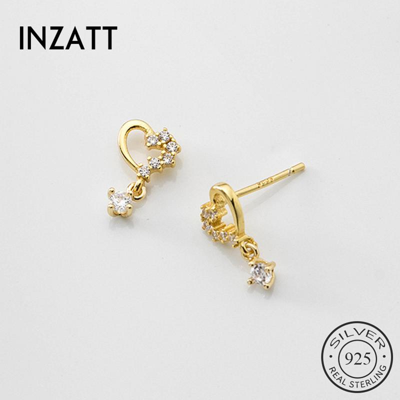 Stud INZAReal 925 Sterling Silver Zircon Heart Earrings For Fashion Women Party Fine Jewelry Minimalist Cute Accessories Gift
Stud INZAReal 925 Sterling Silver Zircon Heart Earrings For Fashion Women Party Fine Jewelry Minimalist Cute Accessories Gift