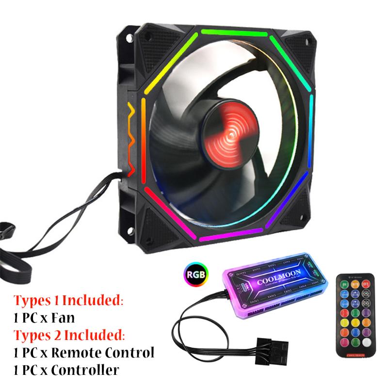 12cm Chassis RGB Adjust Accessories Computer Case Fan Universal Controller Low Noise Hydraulic Bearing Remote Control LED Lamp
12cm Chassis RGB Adjust Accessories Computer Case Fan Universal Controller Low Noise Hydraulic Bearing Remote Control LED Lamp
