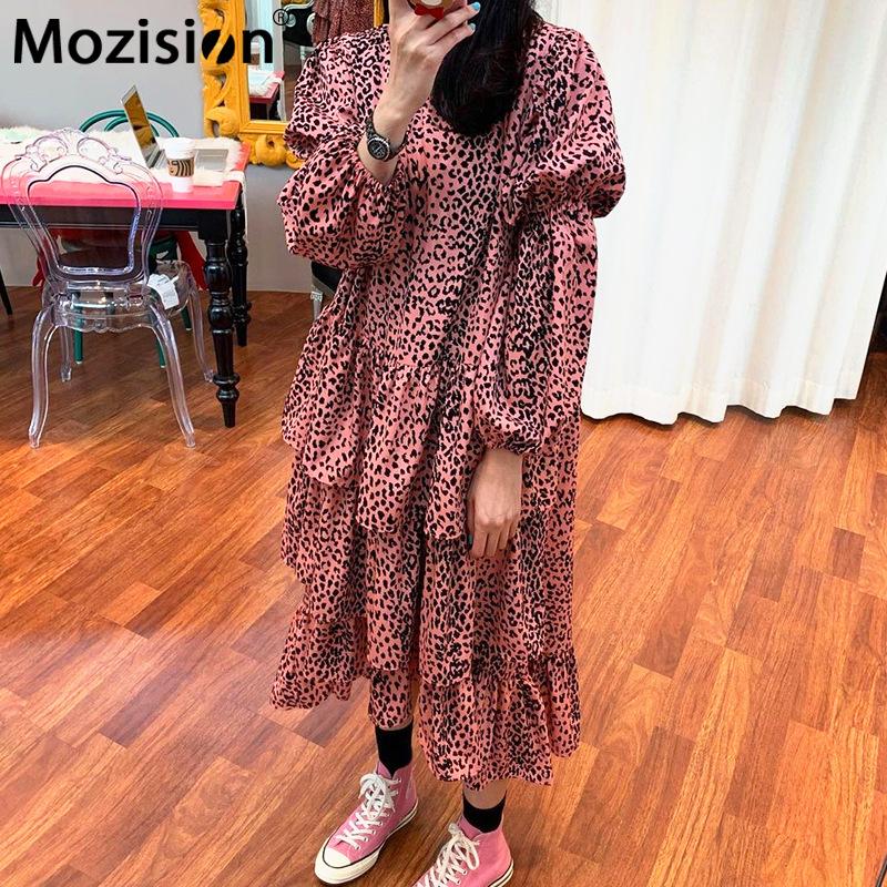 Mozision Leopard Print Puff-sleeve Cake Dress For Women Round Collar Loose Elegant Dresses Ladies 2021 Chiffon Vestidos Lady, Black;gray
Mozision Leopard Print Puff-sleeve Cake Dress For Women Round Collar Loose Elegant Dresses Ladies 2021 Chiffon Vestidos Lady, Black;gray