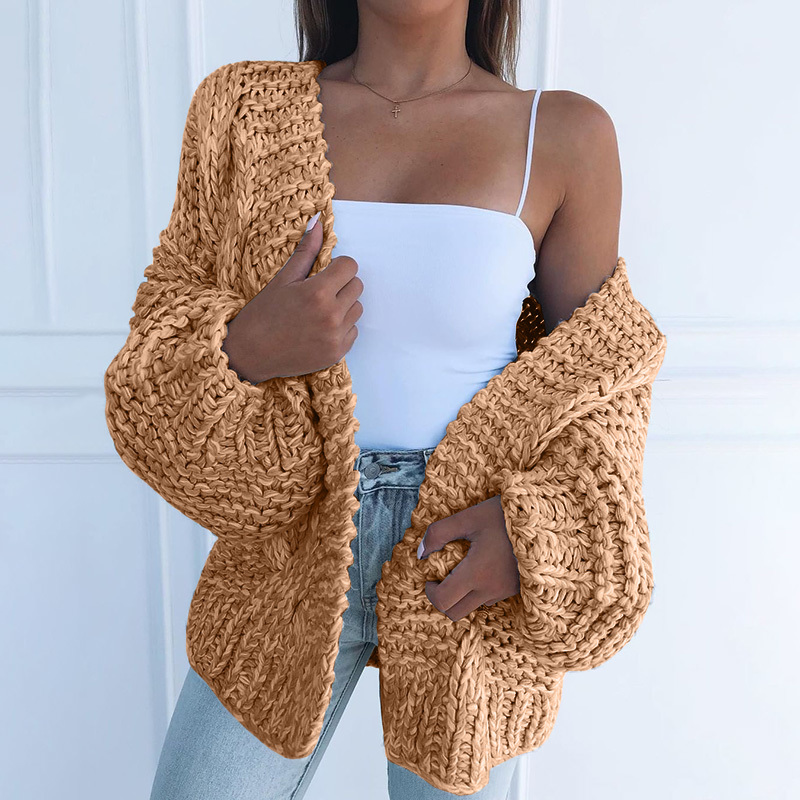 Pink Oversized Cardigans Women Autumn Winter Casual Warm Loose Plus Size 5XL Sweater Cardigan Ladies Knitted Coats Ladies 210204