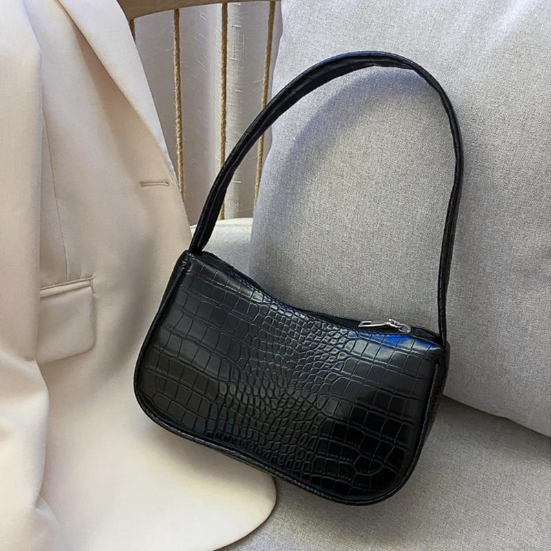 Crocodile pattern French bread bag ladies PU leather shoulder bag retro underarm luxury underarm all-match handbag purse, Color7
Crocodile pattern French bread bag ladies PU leather shoulder bag retro underarm luxury underarm all-match handbag purse, Color7