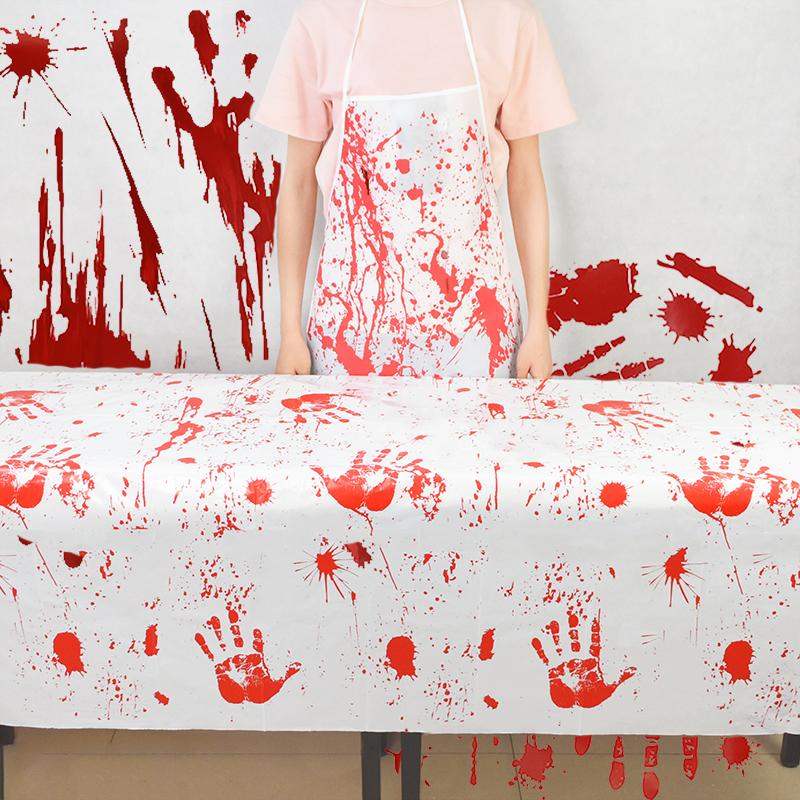 1P Halloween Horror Blood Handprint Tablecloth Bloody Apron Unisex Halloween Haunted House Ghost Party Scary Decoration Supplies, 51.5x71.5cm-1pcs
1P Halloween Horror Blood Handprint Tablecloth Bloody Apron Unisex Halloween Haunted House Ghost Party Scary Decoration Supplies, 51.5x71.5cm-1pcs
