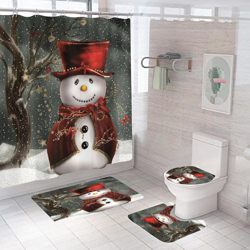 Fashion Snowman Bathroom Curtains Snow Scene Pedestal Rug Lid Toilet Cover Bath Mat Merry Christmas Shower Curtain with Hooks1
Fashion Snowman Bathroom Curtains Snow Scene Pedestal Rug Lid Toilet Cover Bath Mat Merry Christmas Shower Curtain with Hooks1