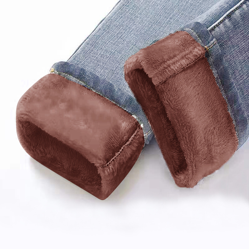 Winter Warm Jeans Woman High Waist Casual Velvet Ladies Trousers Female Pantalon Denim jeans for Women Pants Plus size 201105
