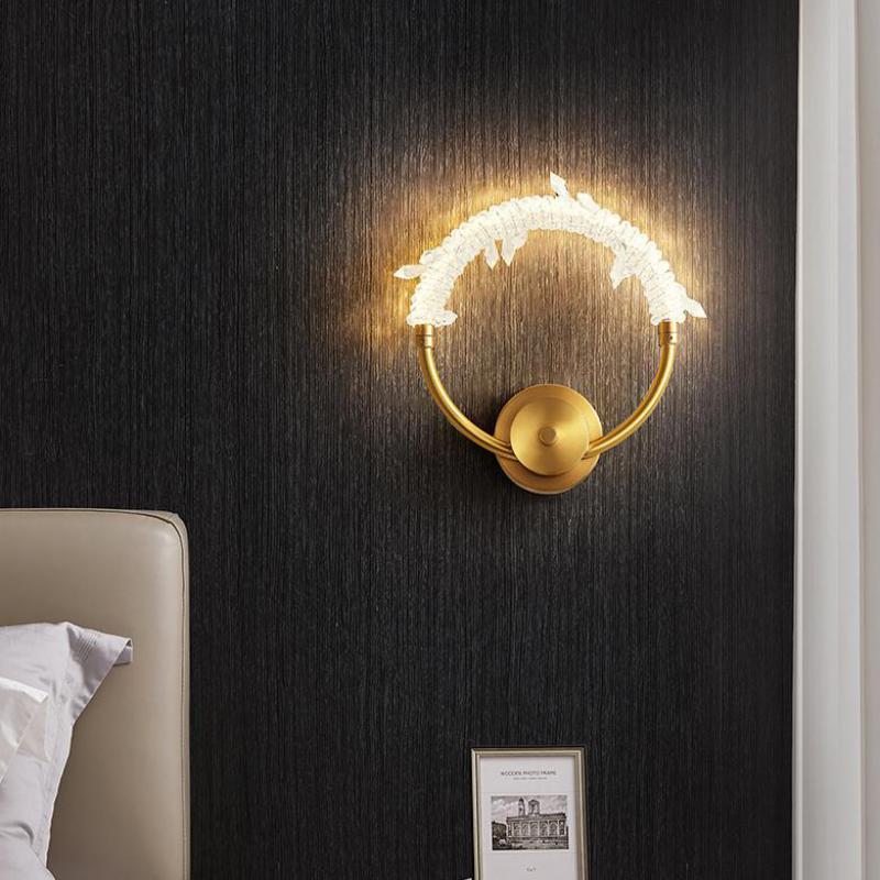 Nordic LED crystal Lighting Round LED Wall Lamp All Copper wall mounted light for Bedroom Bedside Lamp Living Room furniture
Nordic LED crystal Lighting Round LED Wall Lamp All Copper wall mounted light for Bedroom Bedside Lamp Living Room furniture