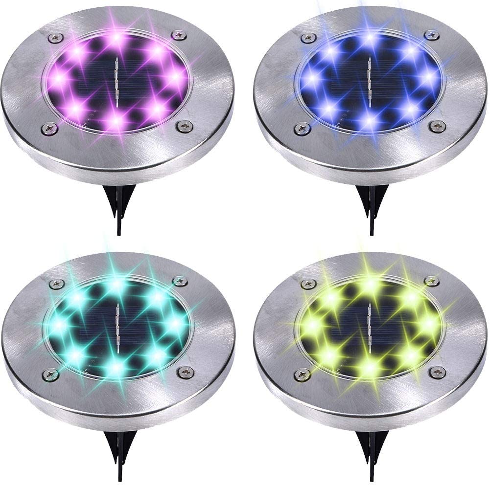 ASLIDERCOR 8 LED Colored Solar Disk Garden Lights Waterproof Inground Landscape Lighting for Yard Deck Lawn Patio Pathway Walkway Driveway
ASLIDERCOR 8 LED Colored Solar Disk Garden Lights Waterproof Inground Landscape Lighting for Yard Deck Lawn Patio Pathway Walkway Driveway