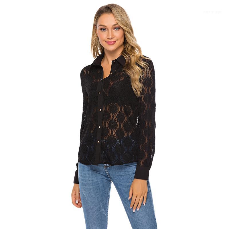 Summer Ladies Shirt Black Long Sleeve Sexy Lace Perspective Fashion Shirt Casual Loose Breathable Blouses Tops1
Summer Ladies Shirt Black Long Sleeve Sexy Lace Perspective Fashion Shirt Casual Loose Breathable Blouses Tops1