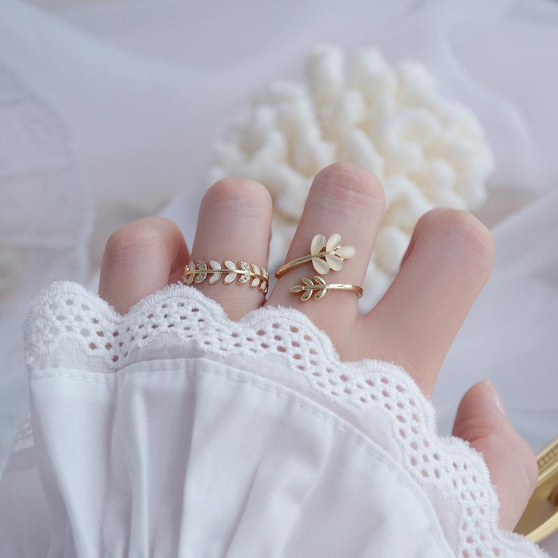 Shiny Side New Accessories Opal Leaves Adjustable Rings for Women Gift Engagement Zirconia Rings Set
Shiny Side New Accessories Opal Leaves Adjustable Rings for Women Gift Engagement Zirconia Rings Set