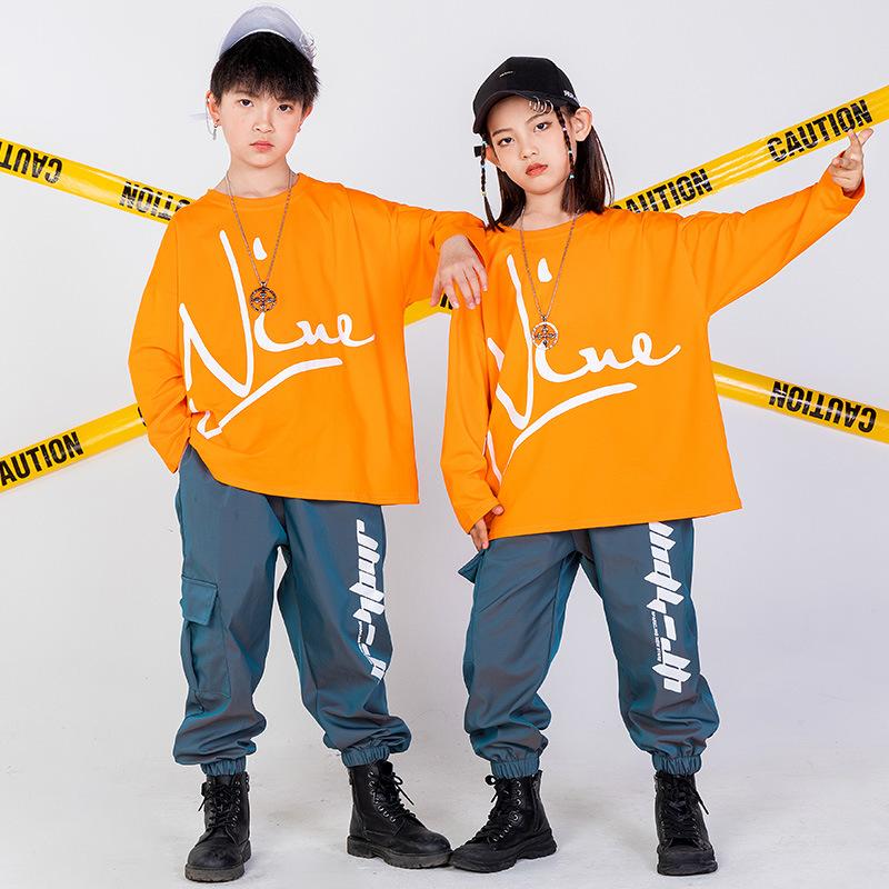 Children's Hip-hop Costumes Boys and Girls Loose Dress Long Sleeve Shirt+Pants Girls Streetwear Jazz Dance Performance Clothes, As picture
Children's Hip-hop Costumes Boys and Girls Loose Dress Long Sleeve Shirt+Pants Girls Streetwear Jazz Dance Performance Clothes, As picture