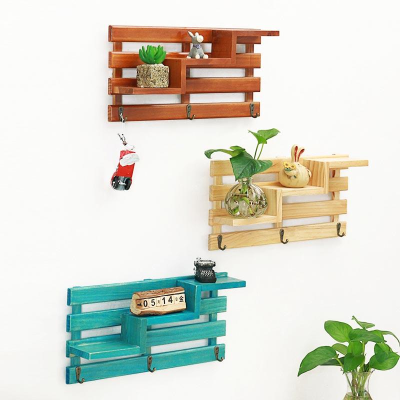 Retro Wall Mounted Wood Rack Shelf Holder Kitchen Bathroom Storage Rack Organizer Key Hanging Storage Holder Home Decoration
Retro Wall Mounted Wood Rack Shelf Holder Kitchen Bathroom Storage Rack Organizer Key Hanging Storage Holder Home Decoration