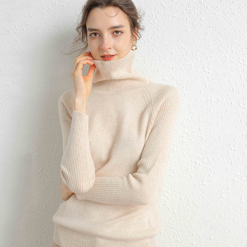 Merino Wool Cashmere Sweater Women Turtleneck Long Sleeves Autumn Winter Sweater Women's Knitting Jumper Female Pullover Sweater 201023