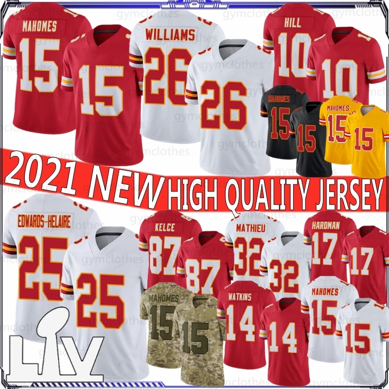 15 Patrick Mahomes 26 Bell 25 Edwards-Helaire 2021 New Football Jersey 87 Travis Kelce 32 Tyrann Mathieu 29 Berry 17 Hardman 10 Hill 14 Watkins 58 Thomas, Qiuzhang
15 Patrick Mahomes 26 Bell 25 Edwards-Helaire 2021 New Football Jersey 87 Travis Kelce 32 Tyrann Mathieu 29 Berry 17 Hardman 10 Hill 14 Watkins 58 Thomas, Qiuzhang