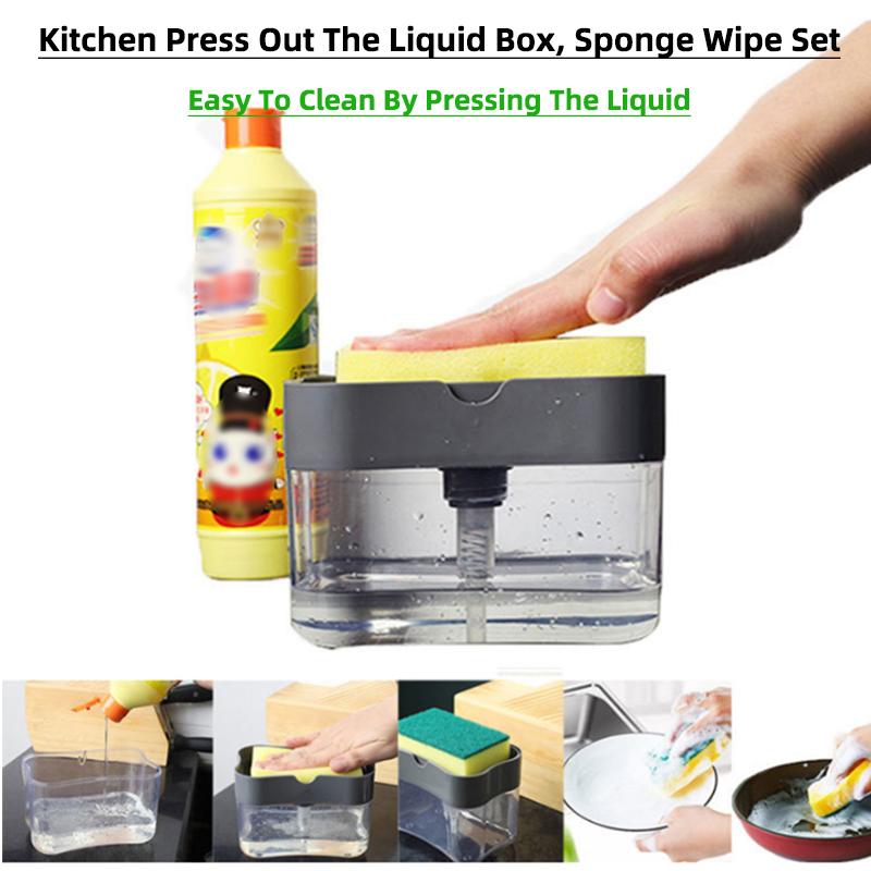 Liquid Soap Dispenser Pump With Sponge Holder Cleaning Container Manual Press Organizer Kitchen Cleaner Tool
Liquid Soap Dispenser Pump With Sponge Holder Cleaning Container Manual Press Organizer Kitchen Cleaner Tool