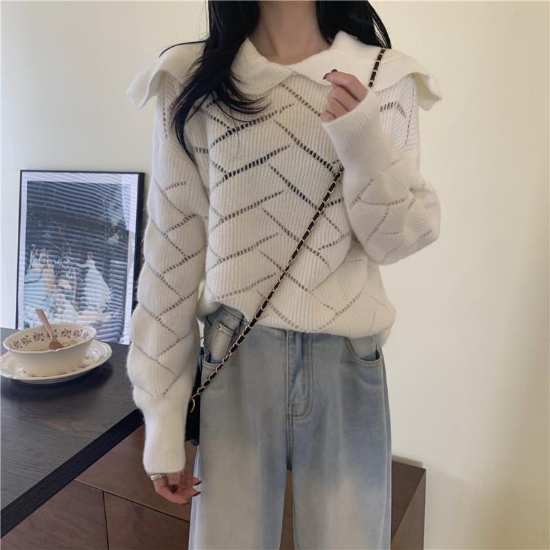HKCP Fashion Women Sweater Casual Solid Turn-down Collar Office Lady Knitted Pullovers Long Sleeve Winter 2020 New, Blue
HKCP Fashion Women Sweater Casual Solid Turn-down Collar Office Lady Knitted Pullovers Long Sleeve Winter 2020 New, Blue