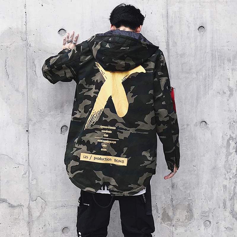April MOMO Men Spring Camouflage Harajuku Pilot Flight Jacket Coat Male Casual Fashion Camouflage Bomber Hooded Jackets 201118