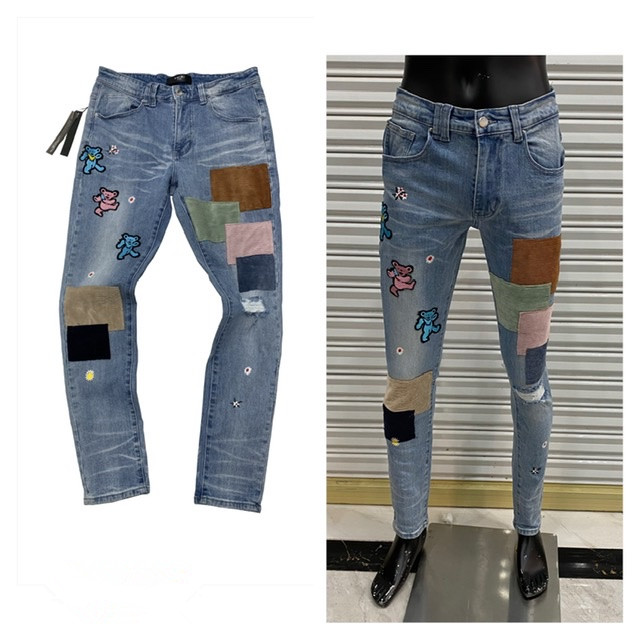 New Design Mens Designer Jeans Ripped Patch Graffiti Vintage Style Hole Fashion Mens Jeans Slim Motorcycle Biker Causal Mens Hip Hop Pants, Blue
New Design Mens Designer Jeans Ripped Patch Graffiti Vintage Style Hole Fashion Mens Jeans Slim Motorcycle Biker Causal Mens Hip Hop Pants, Blue