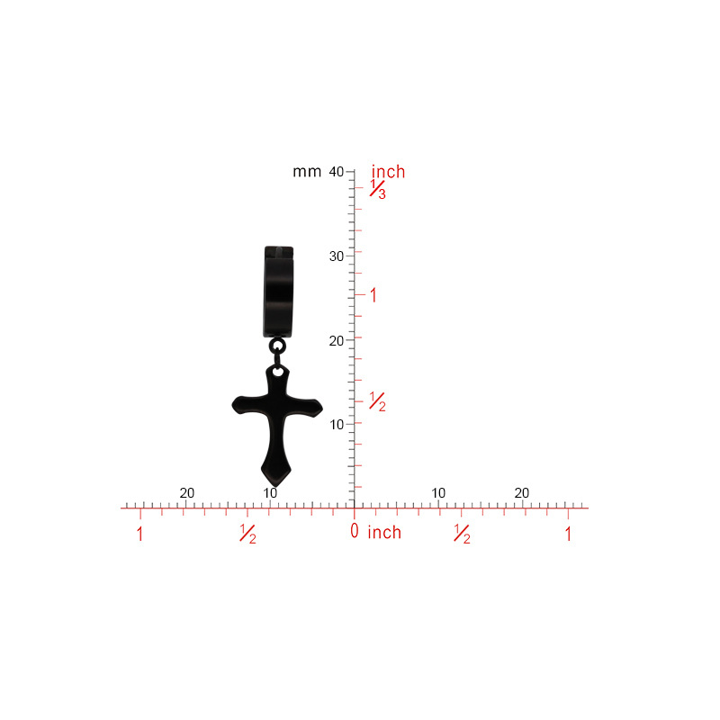High Quality Cross Stainless Steel Charm Earrings For Women Men Gold Silver Balck Color Earring