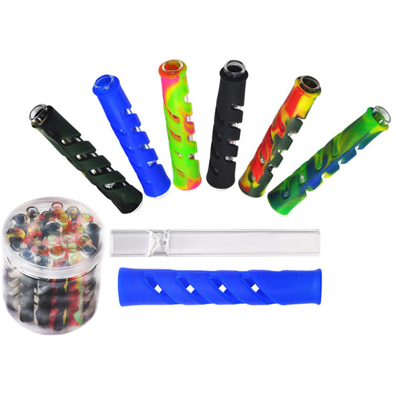 Portable 10cm silicone Glass One Hitter Pipe One Hitter Bat Dugout Pipe Bat Colorful Smoking Tobacco Pipe dhl free
Portable 10cm silicone Glass One Hitter Pipe One Hitter Bat Dugout Pipe Bat Colorful Smoking Tobacco Pipe dhl free