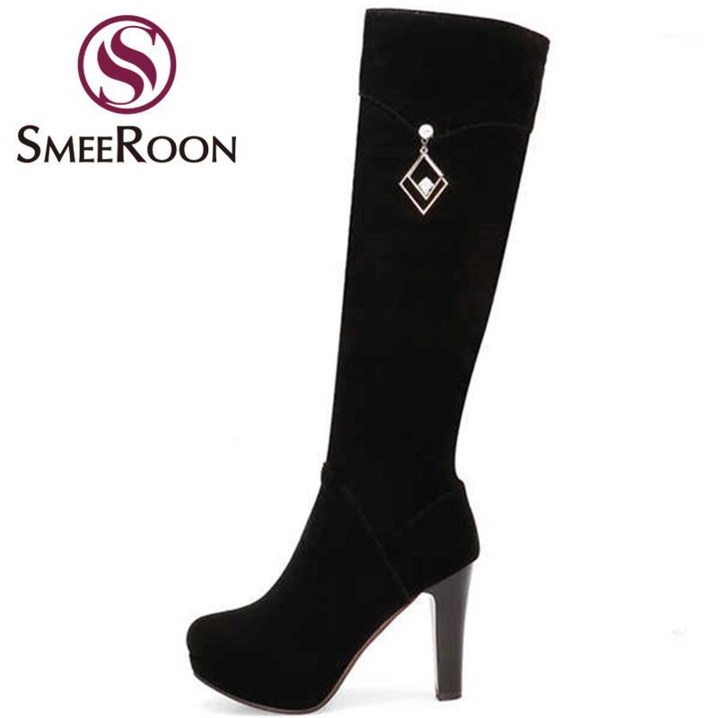 Smeeroon plus size 34-43 New knee high boots round toe ultra high heels autumn winter boots female black platform knee1
Smeeroon plus size 34-43 New knee high boots round toe ultra high heels autumn winter boots female black platform knee1