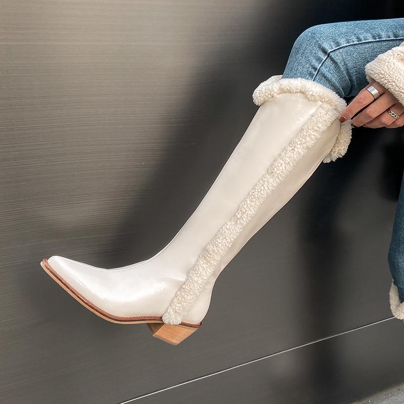 Winter Women Black Leather Boots Chunky heels High Heels Knee High boots Fashion Slip On Women Shoes Woman large size 40
Winter Women Black Leather Boots Chunky heels High Heels Knee High boots Fashion Slip On Women Shoes Woman large size 40