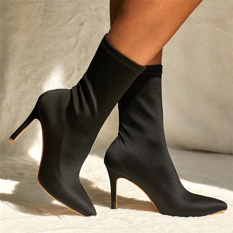 MPD Fashion Socks Women Boots Stretch Cloth Ankle Boots Pointed Toe Women Booties Shoes Spring Autumn Zapatos De Mujer, Black
MPD Fashion Socks Women Boots Stretch Cloth Ankle Boots Pointed Toe Women Booties Shoes Spring Autumn Zapatos De Mujer, Black