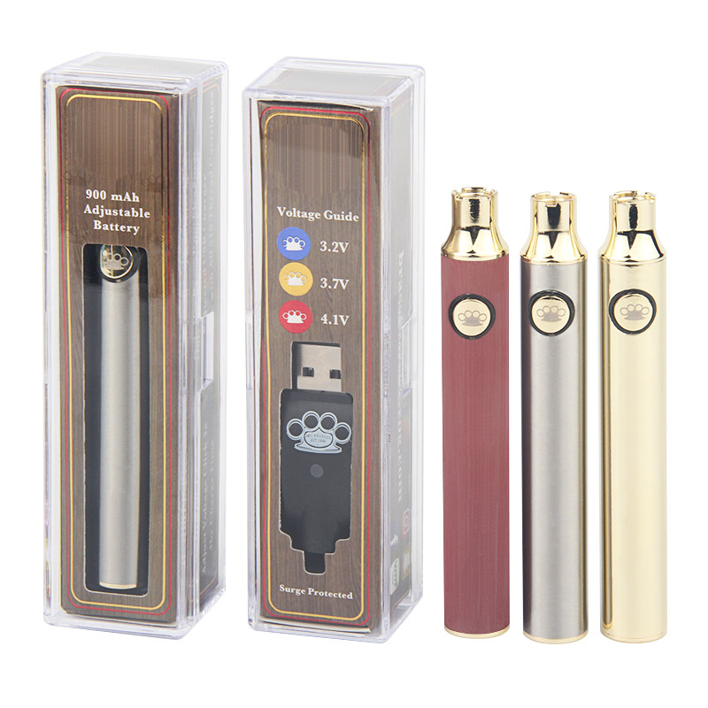 Durable Adjustable Voltage Brass Knuckles Battery Vape Pen 650mAh 900mAh Batteries Gold Wooden Pre-heat Batteries for Thick Oil Cartridge
Durable Adjustable Voltage Brass Knuckles Battery Vape Pen 650mAh 900mAh Batteries Gold Wooden Pre-heat Batteries for Thick Oil Cartridge