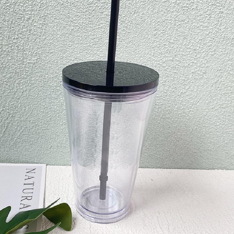 Clear 24oz Plastic Flat Lid Water Tumblers with Black Straw Double Wall Reusable Portable 710ml Office Coffee Mug 16oz Transparent Acrylic Drinking Cups DIY Custom
Clear 24oz Plastic Flat Lid Water Tumblers with Black Straw Double Wall Reusable Portable 710ml Office Coffee Mug 16oz Transparent Acrylic Drinking Cups DIY Custom