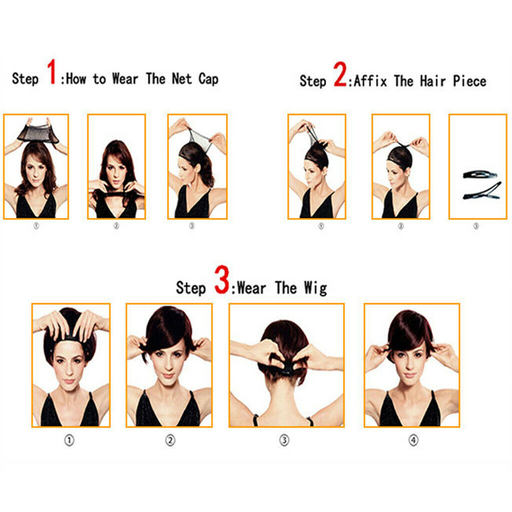 Brown Long Straight Synthetic Full Wig Women Natural Cosplay Wig Heat Safe