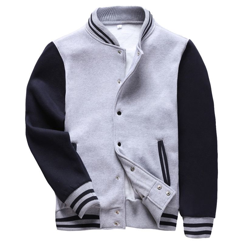 New Men Baseball Jacket Bomber Jacket Coat Men Sweaters Stand Collar Fashion Rib Sleeve Bottom Jackets T200319