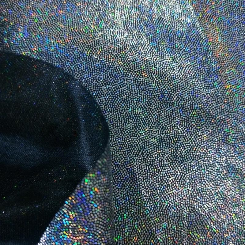 Clothing Fabric Glitter Laser Polyester Foil Bronzing Knit For Wedding Backdrop Decor Black White Blue Pin By The Meter
