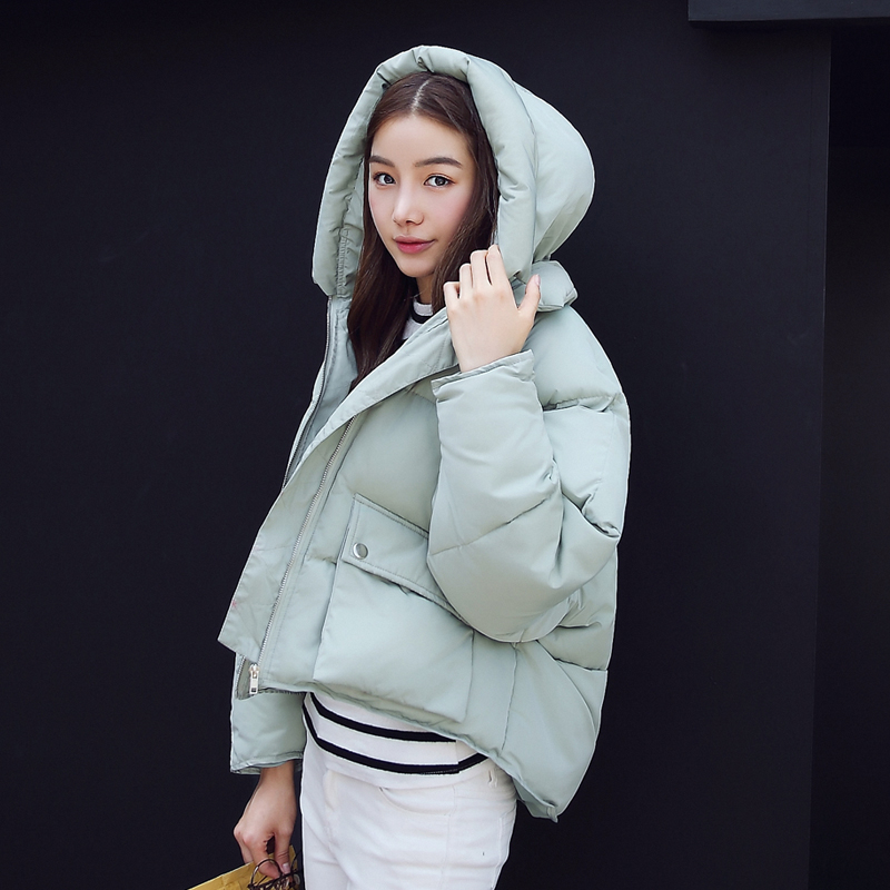 Winter Coat women Long sleeve Hooded Short Padded Down Jacket Parka Female Girls Cotton Coats Women Clothing Plus size T200319