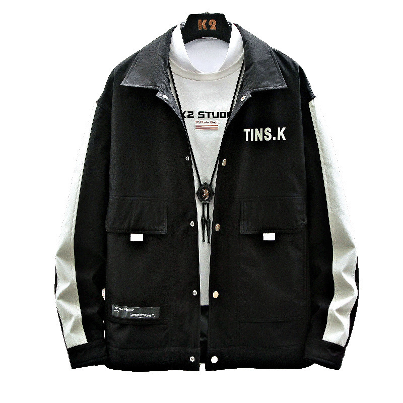 2021 The New Color Combining Working-style Zipper with Spring Tools and Autumn Trend Beautiful Wild Male Jacket Casual M6ha, 126 light gray
2021 The New Color Combining Working-style Zipper with Spring Tools and Autumn Trend Beautiful Wild Male Jacket Casual M6ha, 126 light gray