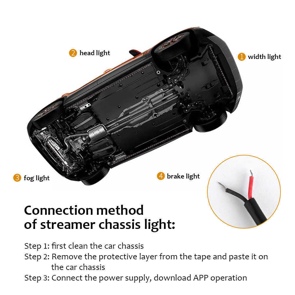 New 2021 Car Underglow LED Strip Lights App Control RGB Neon Atmosphere Lights Bar Flexible Chassis Decoration Lamp Accessories 12V